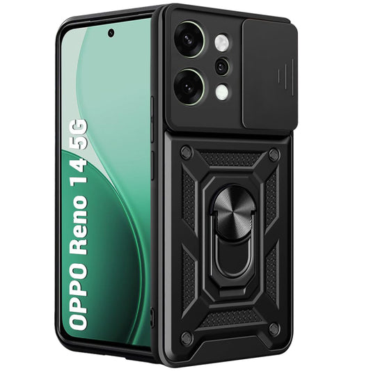 Coque pour Oppo Reno14, Techsuit, CamShield, Noire