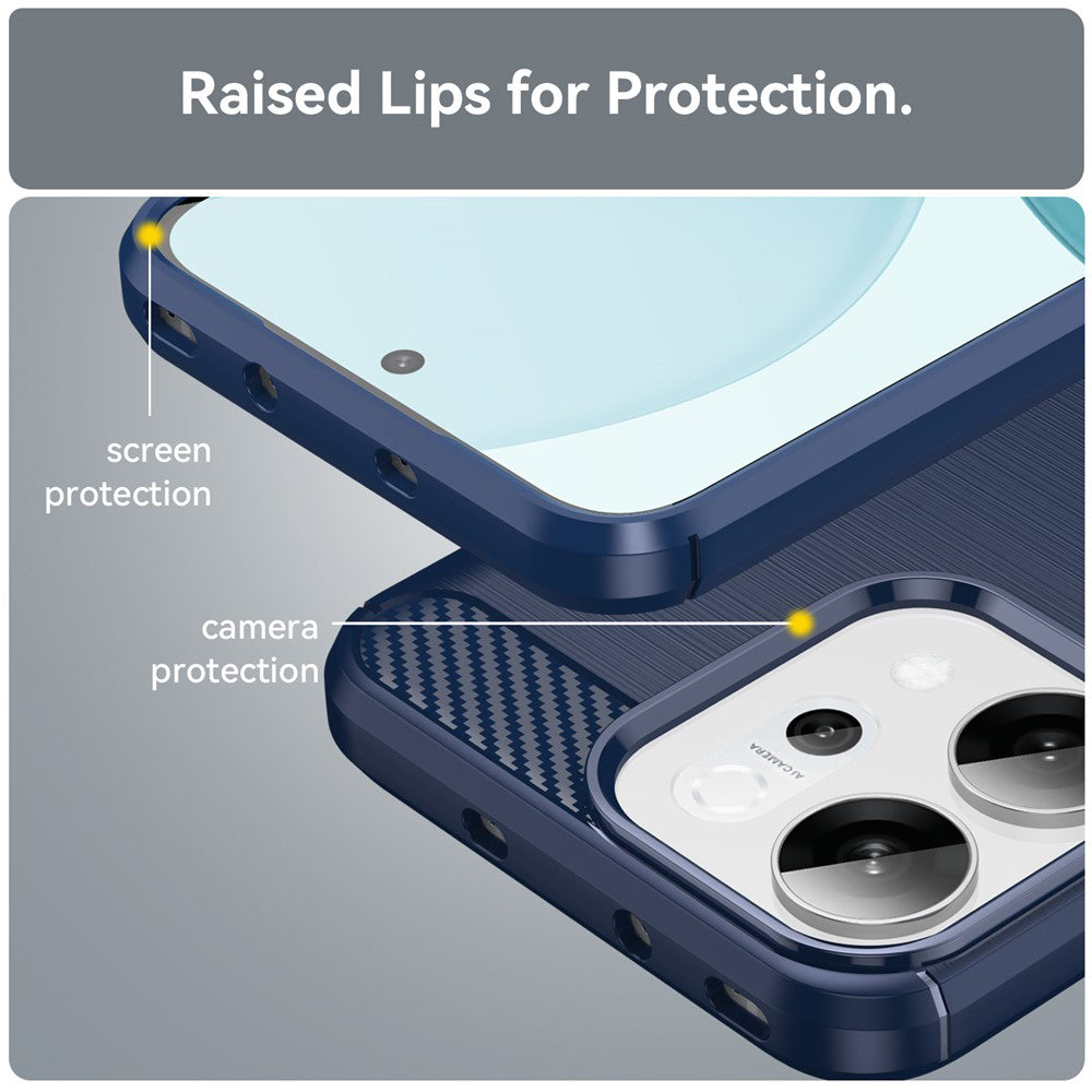Custodia per Oppo Reno14, Techsuit, Carbonio, Blu