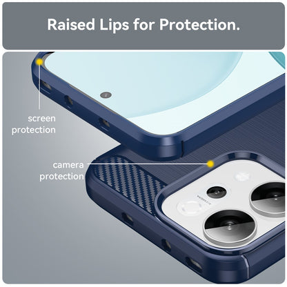 Custodia per Oppo Reno14, Techsuit, Carbonio, Blu