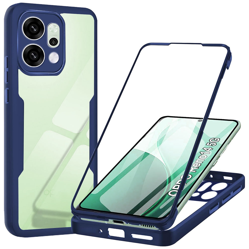 Custodia per Oppo Reno14, Techsuit, ColorVerse 360, Blu