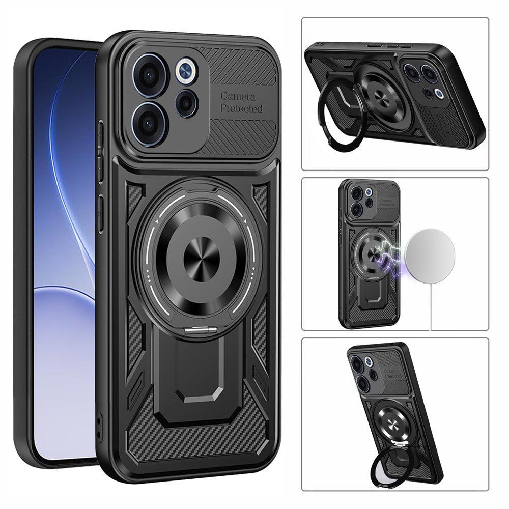 Custodia per Oppo Reno15 FS / Reno15 F, Techsuit, RuggedCam, Grigio