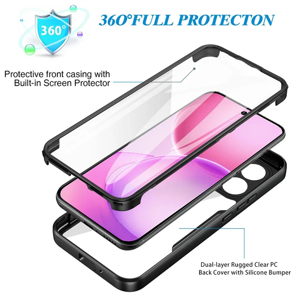Custodia per Oppo Reno16 F / Reno16 FS, Techsuit, ColorVerse 360, Nera