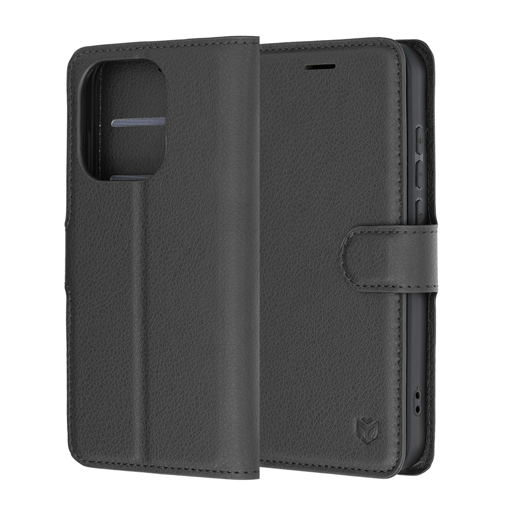 Custodia per Oppo Reno16 Pro, Techsuit, Leather Folio, Nera