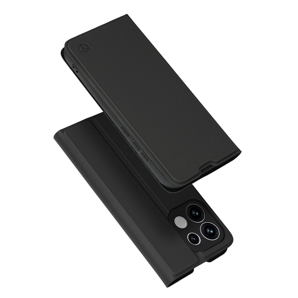 Hülle für Oppo Reno16 Pro, Techsuit, Magskin Book, Schwarz