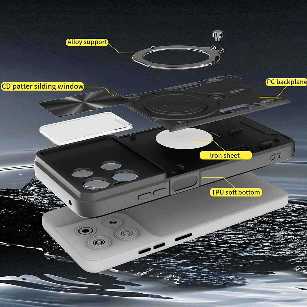 Custodia per Oppo Reno16 / Reno16 Pro, Techsuit, CamGuard Pro, Nera