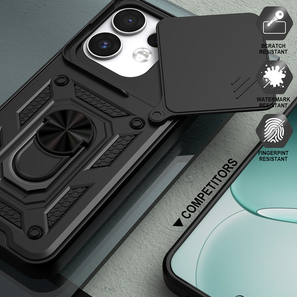Coque pour Oppo Reno16 / Reno16 Pro, Techsuit, CamShield, Noire