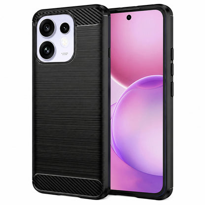 Coque pour Oppo Reno16 / Reno16 Pro, Techsuit, Carbone, Noire