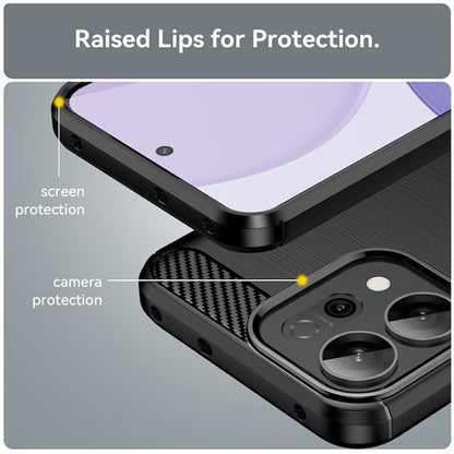Coque pour Oppo Reno16 / Reno16 Pro, Techsuit, Carbone, Noire