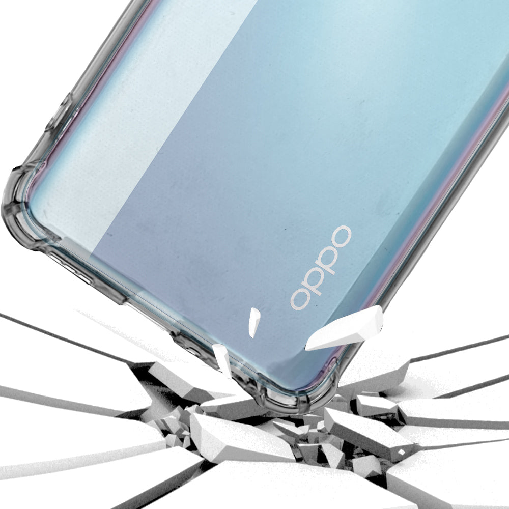 Custodia per Oppo Reno4 Lite, Techsuit, Shockproof Clear, Trasparente