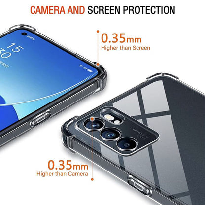 Custodia per Oppo Reno6 5G, Techsuit, Shockproof Clear, Trasparente