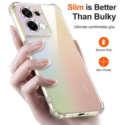 Hülle für Oppo Reno8, Techsuit, stoßfest klar, transparent