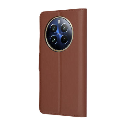 Coque pour Realme 12 Pro / 12 Pro+, Techsuit, Leather Folio, Marron