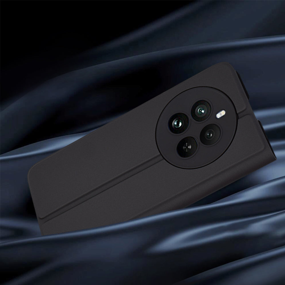 Hülle für Realme 12 Pro / 12 Pro+, Techsuit, Magskin Book, Schwarz