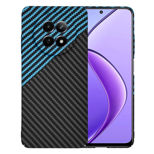Custodia per Realme 12x / 12, Techsuit, Carbonite FiberShell, Nero Bleu