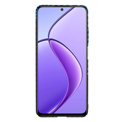 Custodia per Realme 12x / 12, Techsuit, Carbonite FiberShell, Nero Bleu