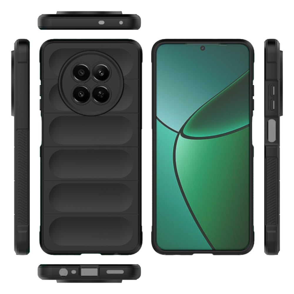 Hülle für Realme 12x / 12, Techsuit, Magic Shield, Weinrot
