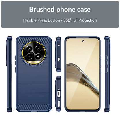 Coque pour Realme 13 Pro / 13 Pro+, Techsuit, Carbone, Bleue