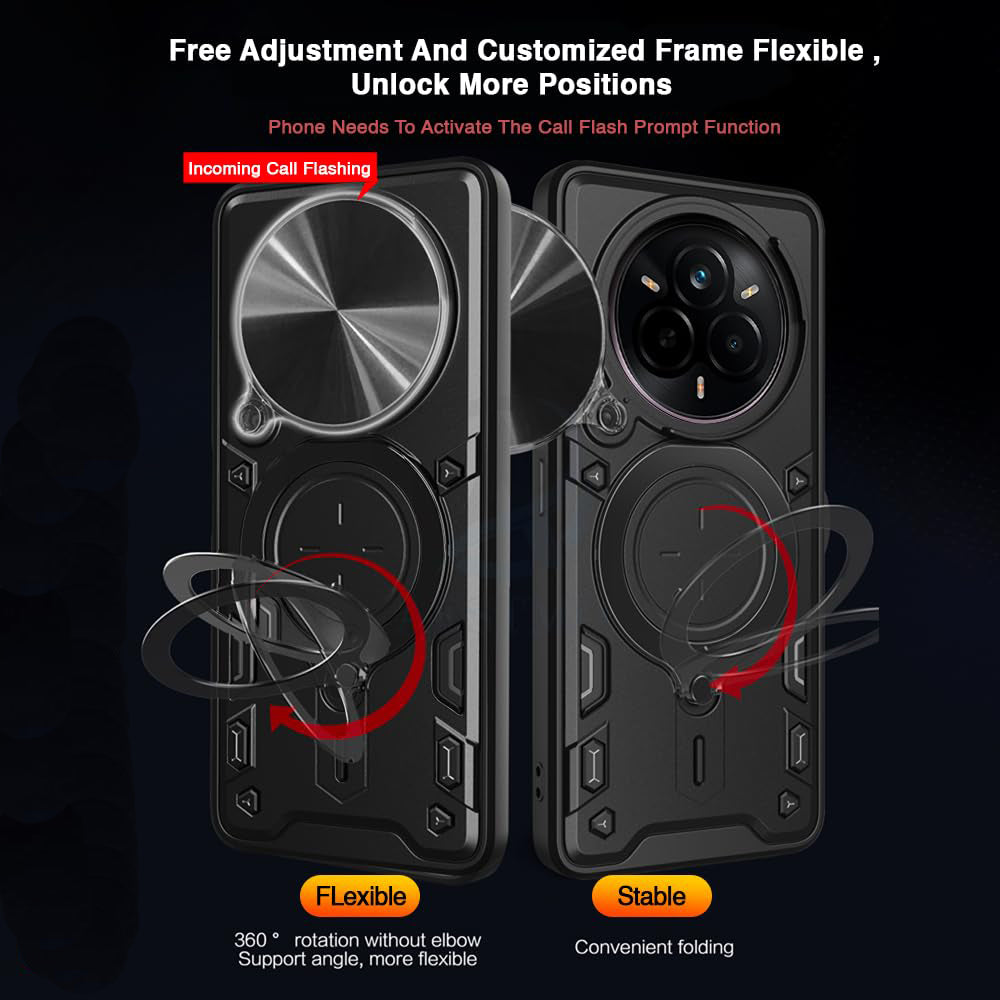Custodia per Realme 14 Pro, Techsuit, CamGuard Pro, Nera