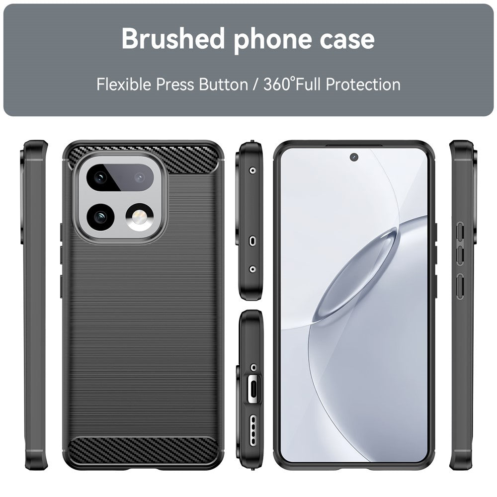 Housse pour Realme 16 Pro+, Techsuit, Carbone, Noire