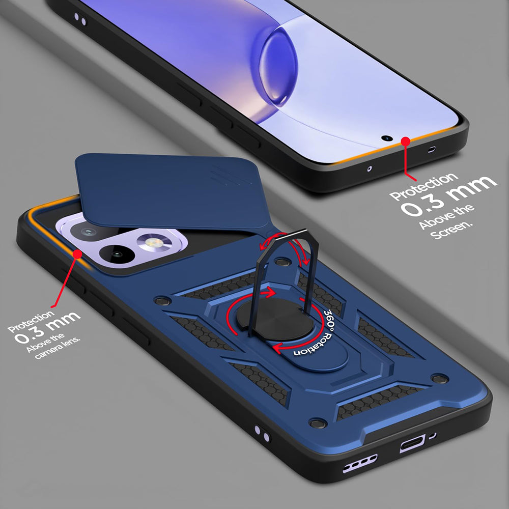 Hülle für Realme 16 Pro, Techsuit, CamShield, Blau
