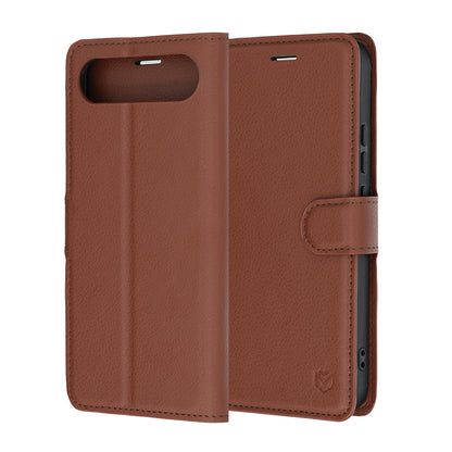 Custodia per Realme 16, Techsuit, Leather Folio, Marrone