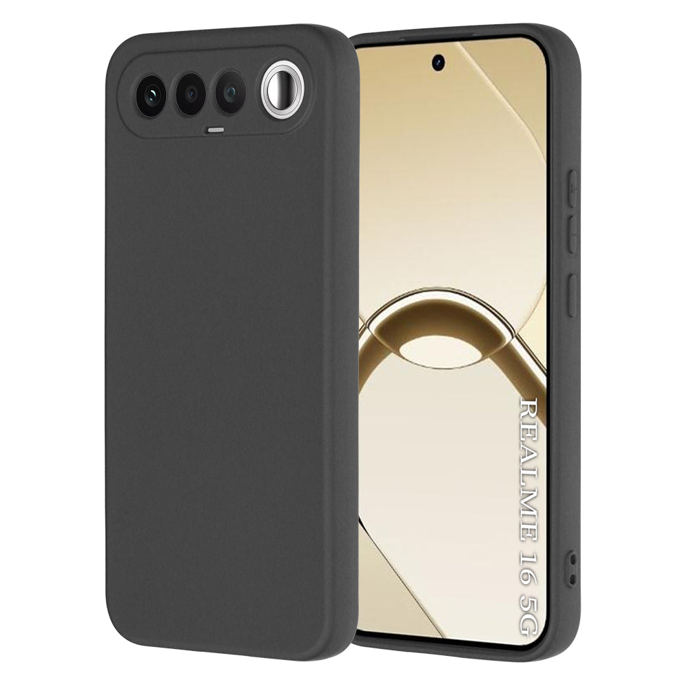Custodia per Realme 16, Techsuit, SoftFlex, Nera
