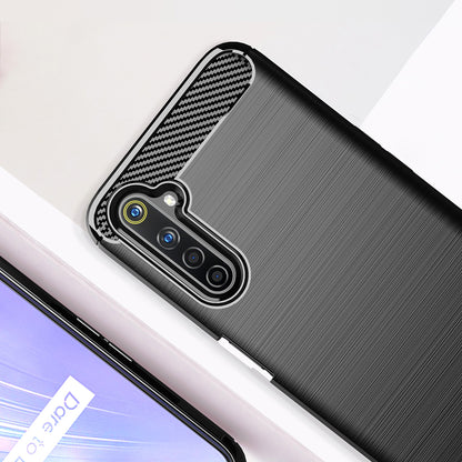 Housse pour Realme 6 Pro, Techsuit, Carbone, Noire