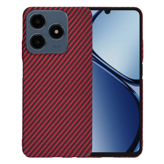 Coque pour Realme C63 / C61, Techsuit, Carbonite FiberShell, Rouge