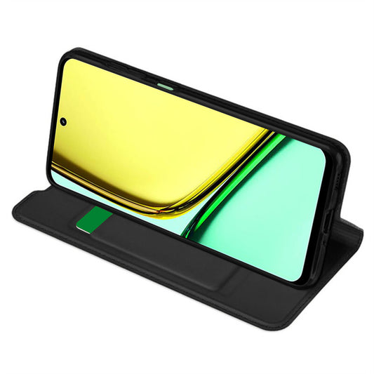Coque pour Realme C67 4G, Techsuit, Magskin Book, Noire