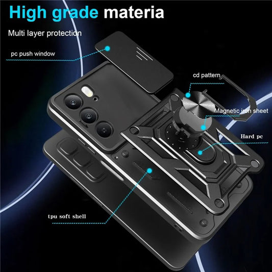 Coque pour Realme C75 5G / 14x, Techsuit, CamShield, Noire