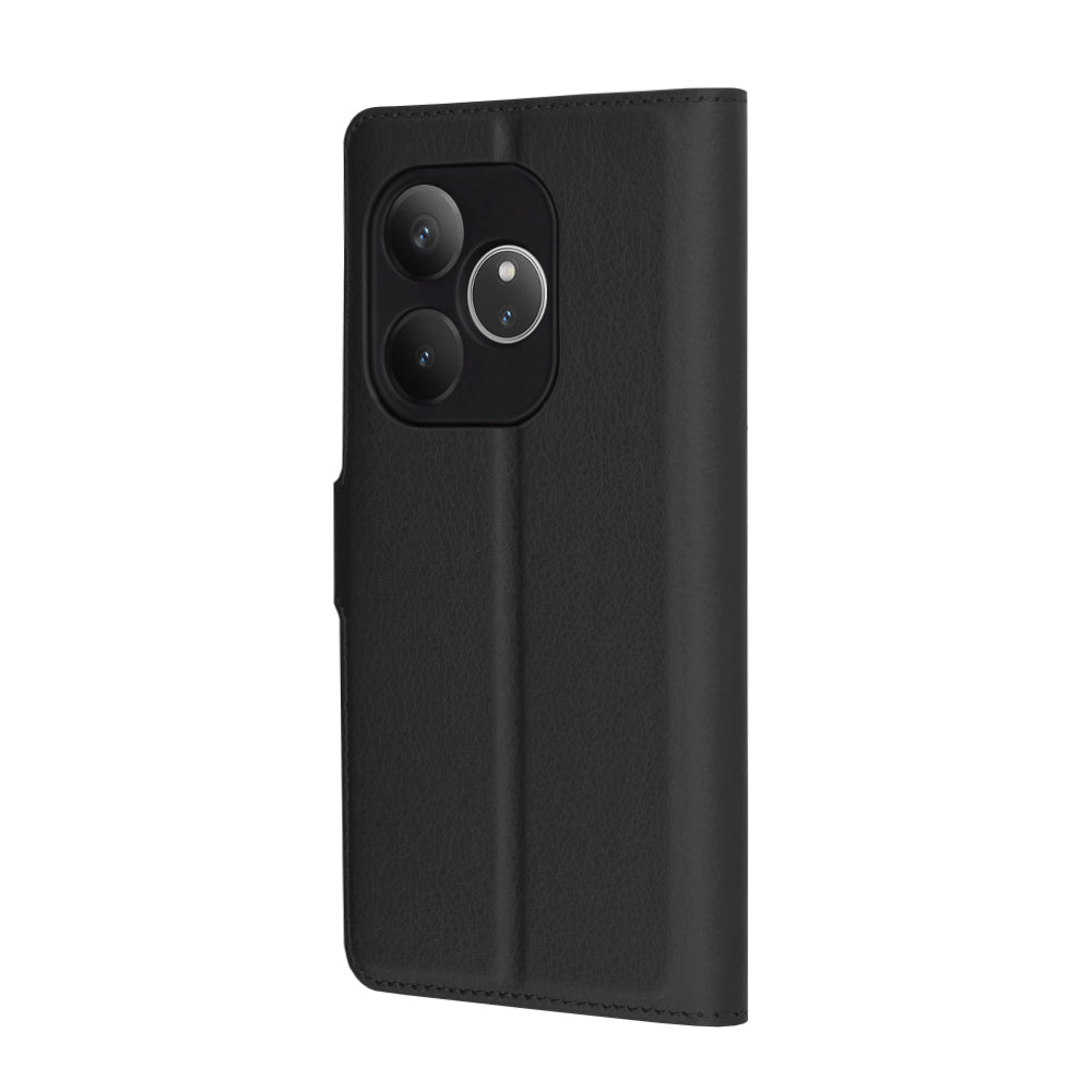 Hülle für Realme GT 6T / GT 6, Techsuit, Leder-Folio, Schwarz