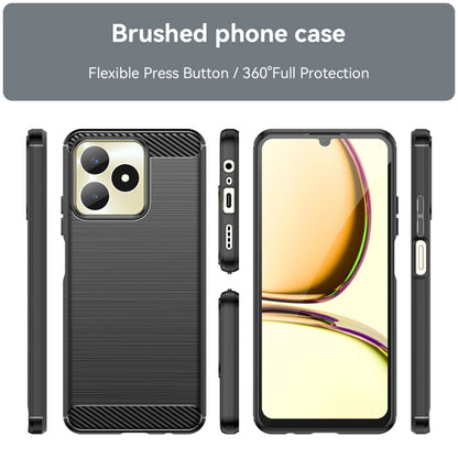 Coque pour Realme Note 50 / C51, Techsuit, Carbone, Noire