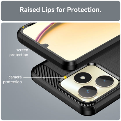 Coque pour Realme Note 50 / C51, Techsuit, Carbone, Noire