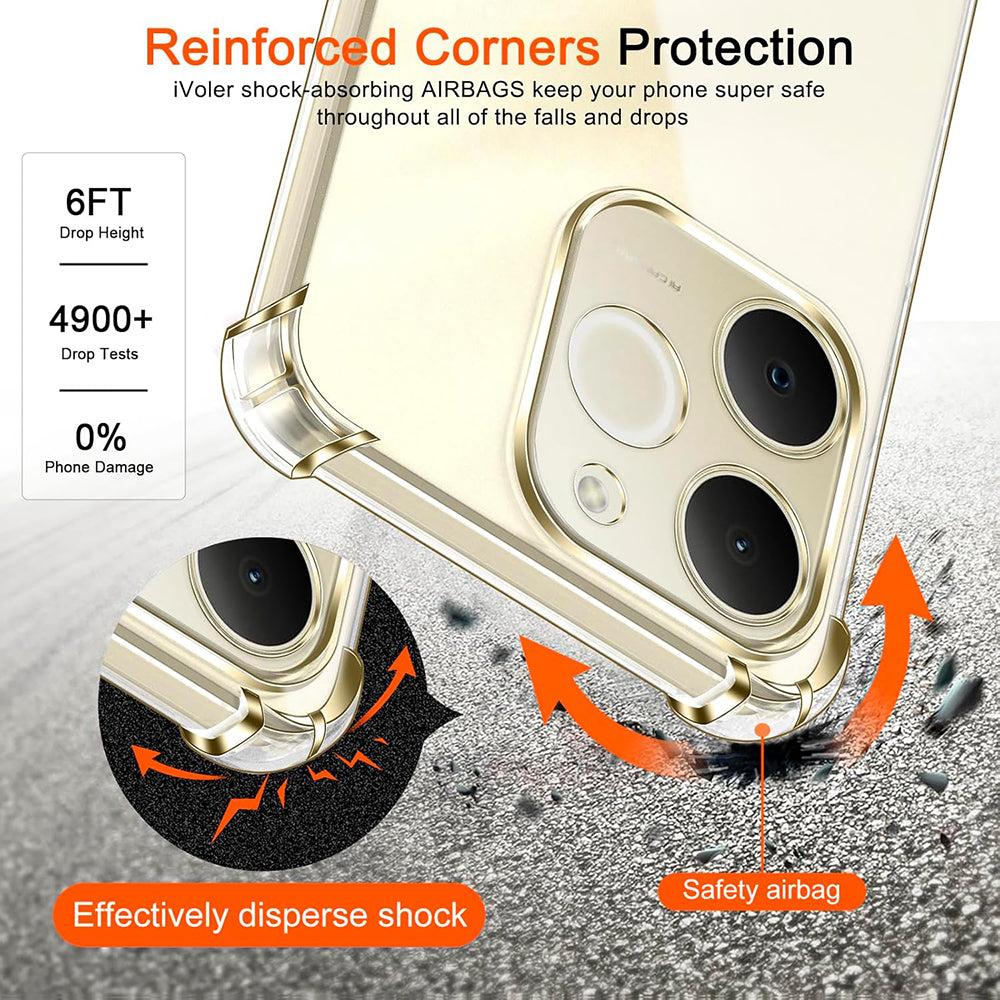 Custodia per Realme Note 70T, Techsuit, Shockproof Clear, Trasparente