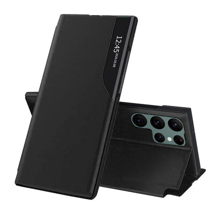 Custodia per Samsung Galaxy S22 Ultra 5G S908, Techsuit, eFold, Nera