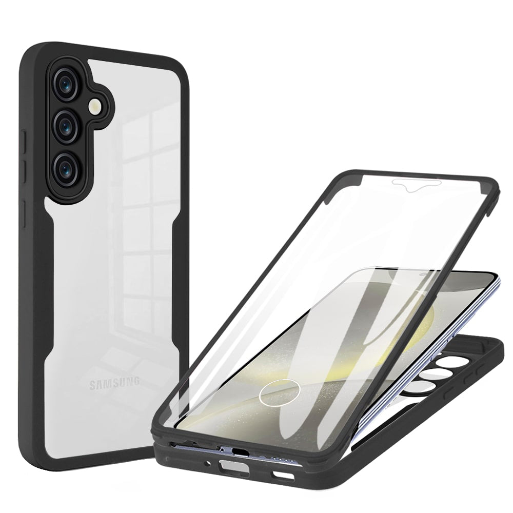 Custodia per Samsung Galaxy S25 S931, Techsuit, ColorVerse 360, Nera