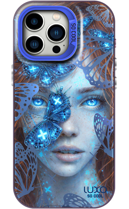 Custodia per Samsung Galaxy S24 S921, LUXO So CooL, ArcadiA Butterfly Girl, Multicolore