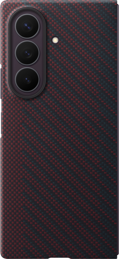 Hülle für Samsung Galaxy Z Fold8 Ultra F976, Carbon Magnet Case, Rot EF-KF976SREGWW