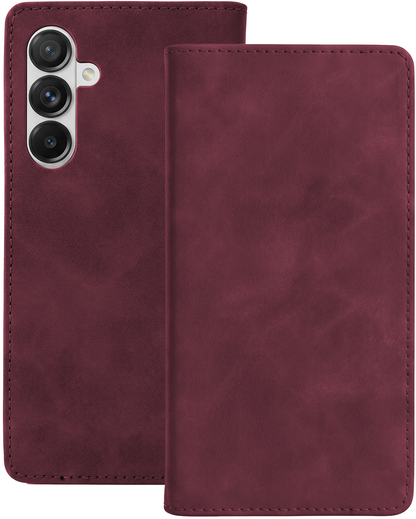 Étui pour Samsung Galaxy A18 5G A186 / A17 4G A175 / A17 5G A176 / A26 A266, OEM, Smart Suede, bordeaux