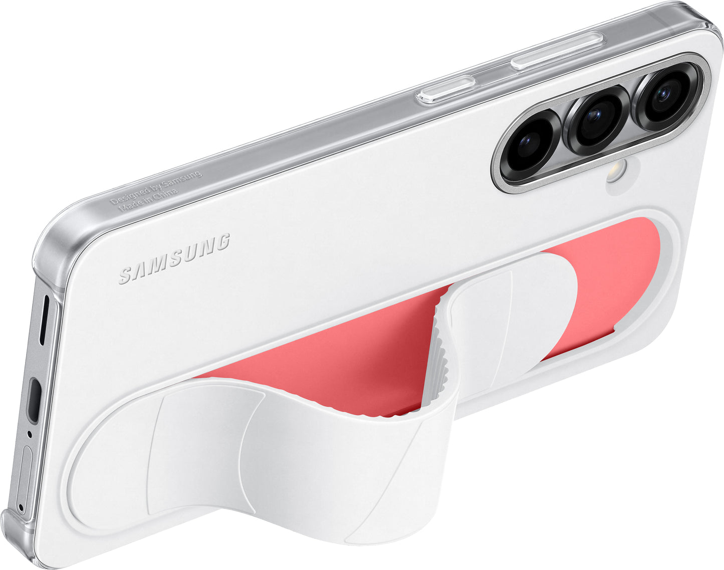 Hülle für Samsung Galaxy S25 S931, Standing Grip, Weiß EF-GS931CWEGWW