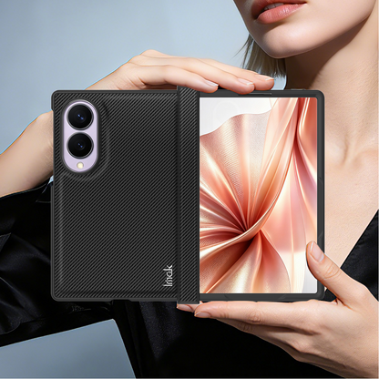Coque pour Samsung Galaxy Z Fold8 F971, Imak, Carbone, Noire