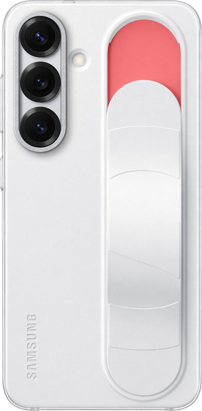 Hülle für Samsung Galaxy S25 S931, Standing Grip, Weiß EF-GS931CWEGWW