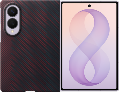 Custodia per Samsung Galaxy Z Fold8 F971, Carbon Magnet Case, Rosso EF-KF971SREGWW