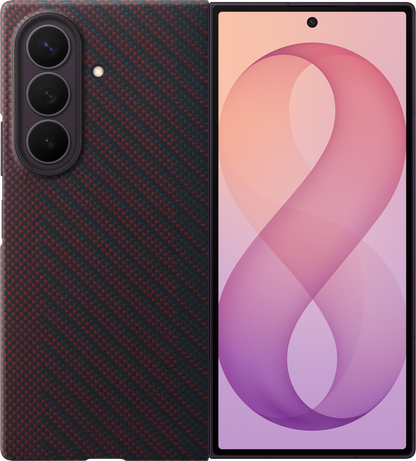 Hülle für Samsung Galaxy Z Fold8 Ultra F976, Carbon Magnet Case, Rot EF-KF976SREGWW