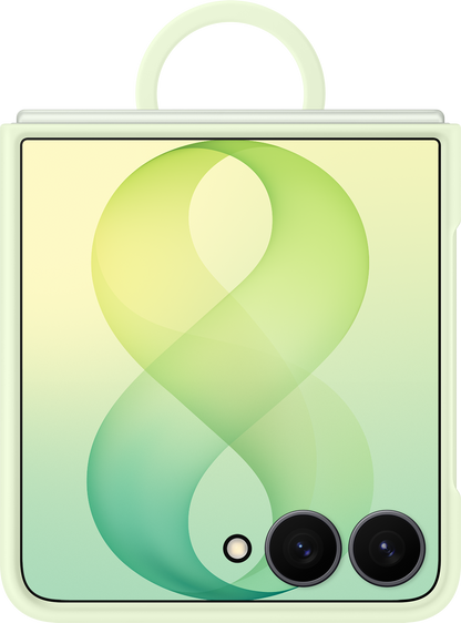 Custodia per Samsung Galaxy Z Flip8 F776, Silicone Ring Magnet, Verde EF-EF776CGEGWW