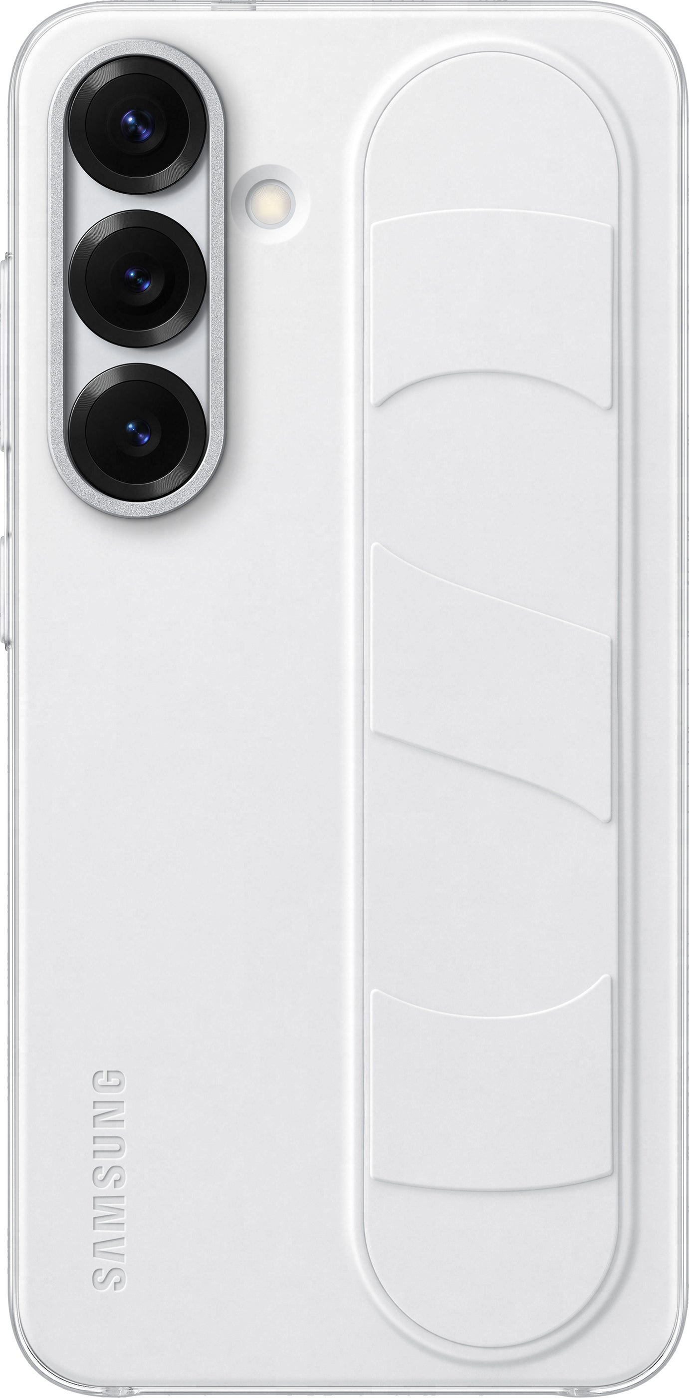 Hülle für Samsung Galaxy S25 S931, Standing Grip, Weiß EF-GS931CWEGWW