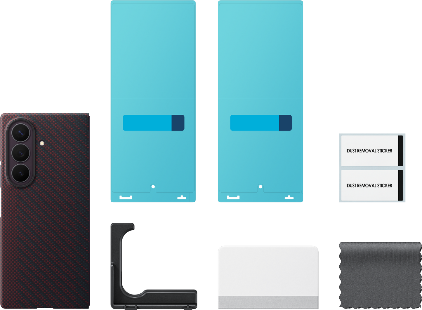Hülle für Samsung Galaxy Z Fold8 Ultra F976, Carbon Magnet Case, Rot EF-KF976SREGWW
