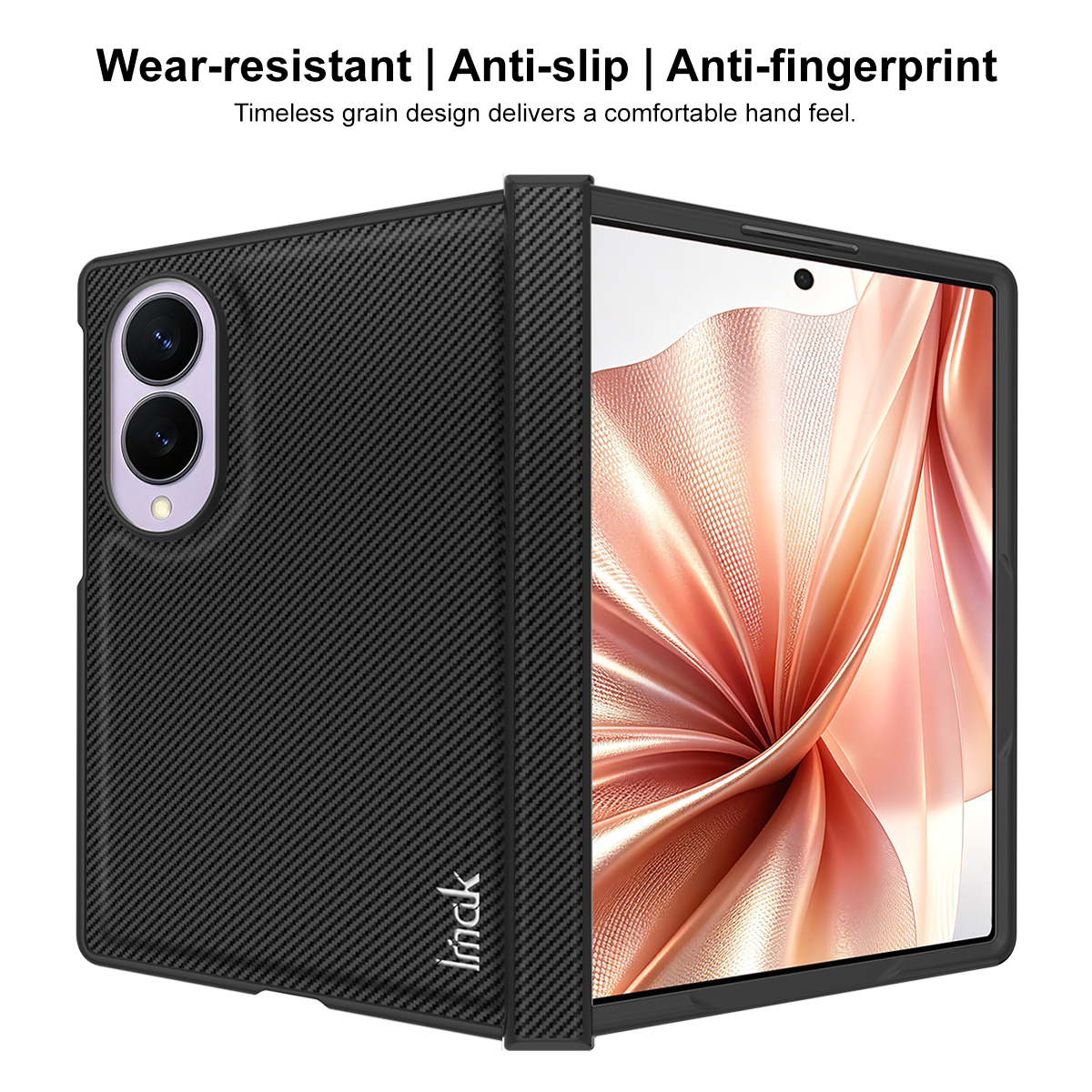 Coque pour Samsung Galaxy Z Fold8 F971, Imak, Carbone, Noire