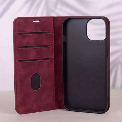 Étui pour Samsung Galaxy A18 5G A186 / A17 4G A175 / A17 5G A176 / A26 A266, OEM, Smart Suede, bordeaux