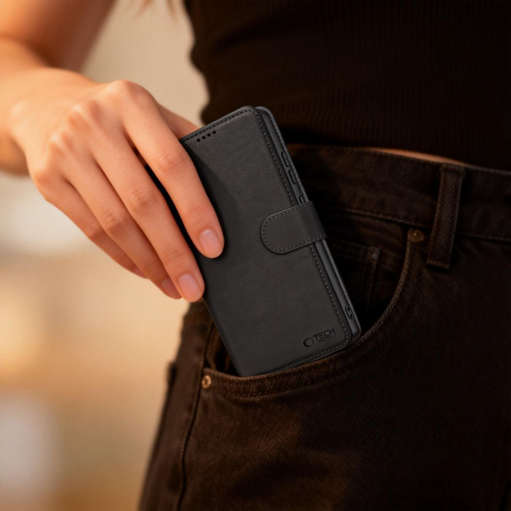 Hülle für Samsung Galaxy A37 5G / A56 A566 / A36 A366, Tech-Protect, Wallet, Schwarz